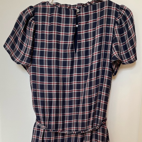 LOFT Blue Plaid Dress - Picture 2 of 2